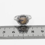 انگشتر عقیق شجر نقره زنانه طرح شیما ۲ - Image 3