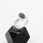 انگشتر عقیق شجر نقره زنانه طرح نجمه + حرز امام جواد (ع) + تربت امام حسین (ع) - Image 2