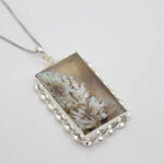 گردنبند شجر نقره طرح پیچک + حرز امام جواد (ع) + تربت امام حسین (ع) - Image 2