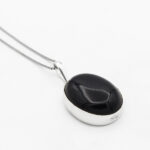 گردنبند عقیق مشکی نقره زنانه ومردانه طرح شمس + حرز امام جواد (ع) - Image 3