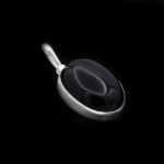 گردنبند عقیق مشکی نقره زنانه ومردانه طرح شمس + حرز امام جواد (ع) - Image 4