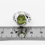 انگشتر زبرجد الماس تراش نقره مردانه فاخر دست ساز طرح رفیع - Image 2