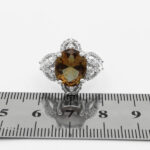 نیم ست الکساندریت الماس تراش نقره زنانه طرح نهال - Image 3