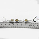 نیم ست الکساندریت الماس تراش نقره زنانه طرح نهال - Image 4