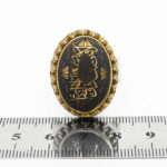 انگشتر حدید صینی نقره مردانه طرح دورطلایی "لا فتی الا علی لا سیف الا ذوالفقار" - Image 4