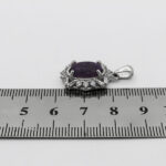 گردنبند آمیتیست الماس تراش نقره زنانه طرح فریده - Image 3