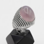 انگشتر عقیق کبود نقره مردانه طرح طاهر - Image 2