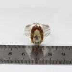 انگشتر الکساندریت الماس تراش نقره مردانه دست ساز طرح مانی - Image 3