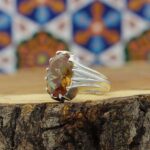 انگشتر الکساندریت الماس تراش نقره مردانه دست ساز طرح مانی - Image 4