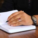 انگشتر الکساندریت الماس تراش نقره مردانه دست ساز طرح مانی - Image 2