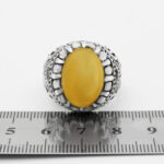 انگشتر شرف الشمس نقره مردانه طرح سرافراز + حکاکی - Image 3