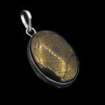 گردنبند حدید صینی نقره طرح دور ساده "اذکار مبارکه" + حرز امام جواد (ع) + تربت امام حسین (ع) - Image 5