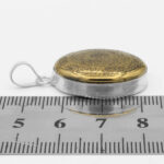 گردنبند حدید صینی نقره طرح دور ساده "اذکار مبارکه" + حرز امام جواد (ع) + تربت امام حسین (ع) - Image 3