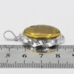 گردنبند حدید صینی نقره طرح پیچک "سوره یاسین" + حرز امام جواد (ع) + تربت امام حسین (ع) - Image 2