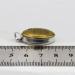 گردنبند حدید صینی نقره طرح دور ساده "سوره یاسین" + حرز امام جواد (ع) + تربت امام حسین (ع) - Image 2