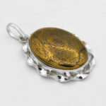 گردنبند حدید صینی نقره طرح پیچک  "اذکار متبرک" + حرز امام جواد (ع) + تربت امام حسین (ع) - Image 4