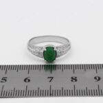 انگشتر یشم نقره زنانه طرح سلوان - Image 2