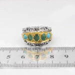 انگشتر چند سنگ نقره دست ساز مردانه طرح فتاح - Image 2