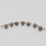 انگشتر چند سنگ نقره زنانه دست ساز طرح شریفا + حرز امام جواد (ع) - Image 3