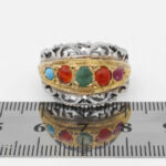 انگشتر چند سنگ نقره دست ساز مردانه طرح شفیع - Image 3