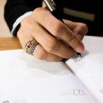 انگشتر چند سنگ نقره دست ساز مردانه طرح شفیع - Image 2