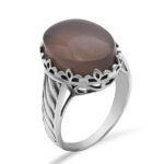 انگشتر عقیق کبود نقره مردانه و زنانه طرح دانارا
