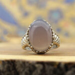 انگشتر عقیق کبود نقره مردانه و زنانه طرح دانارا - Image 3