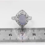 انگشتر عقیق کبود یمنی نقره زنانه طرح طوبی - Image 2