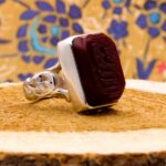 انگشتر عقیق سرخ نقره دست ساز مردانه طرح "الملک لله" - Image 2