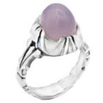 انگشتر عقیق کبود نقره مردانه طرح سدیف