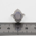 انگشتر عقیق کبود یمنی نقره زنانه طرح سلیمه - Image 2