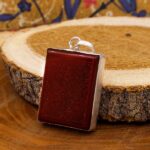 گردنبند عقیق سرخ نقره زنانه و مردانه طرح "و فی السماء رزقکم" + حرز امام جواد (ع) + تربت امام حسین (ع) - Image 4