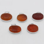 گردنبند عقیق سرخ نقره طرح "حسبی الله" + حرز امام جواد (ع) + تربت امام حسین (ع) - Image 3