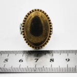 انگشتر حدید صینی نقره مردانه طرح دورطلایی "اذکار متبرکه" - Image 2