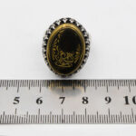 انگشتر حدید صینی نقره مردانه طرح "لا فتی الا علی (ع)" - Image 3