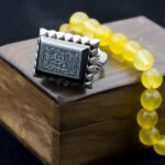 انگشتر حدید صینی نقره مردانه طرح "یا رقیه الشهیده (س)" - Image 5