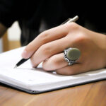 انگشتر یشم نقره مردانه طرح مشهور - Image 4