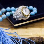 انگشتر در نجف نقره مردانه طرح دور طلایی مهرکام - Image 5