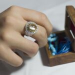 انگشتر در نجف نقره مردانه طرح دور طلایی مهرکام - Image 2