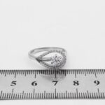 حلقه تک نگین نقره زنانه طرح مهربخت - Image 2