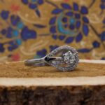 حلقه تک نگین نقره زنانه طرح مهربخت - Image 3