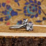 حلقه تک نگین نقره زنانه طرح مهرجان - Image 3