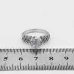 حلقه تک نگین نقره زنانه طرح مهرراز - Image 2