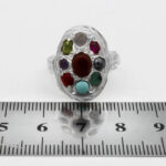 انگشتر چند سنگ نقره زنانه و مردانه دست ساز طرح کیانرخ + حرز امام جواد (ع) - Image 3