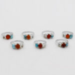 انگشتر چند سنگ نقره زنانه طرح کیهانه - Image 4