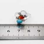 انگشتر چند سنگ نقره زنانه طرح گرامی - Image 4