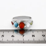 انگشتر چند سنگ نقره دست ساز زنانه و مردانه طرح شفا - Image 3