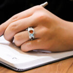 انگشتر چند سنگ نقره دست ساز زنانه و مردانه طرح شفا - Image 5