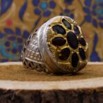 انگشتر چند سنگ نقره مردانه طرح ماکان - Image 4