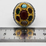 انگشتر چند سنگ نقره مردانه طرح ماندگار - Image 3